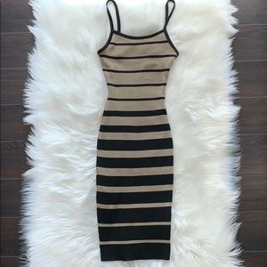 Striped Silhouette Pencil Dress